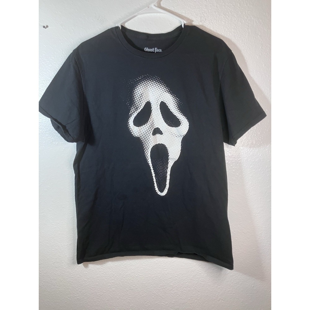 Ghost Face Icon Of Halloween Black T-Shirt Size Large Horror Film Scary Movie